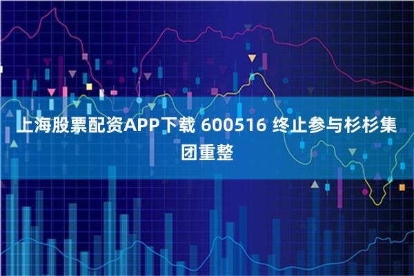 上海股票配资APP下载 600516 终止参与杉杉集团重整